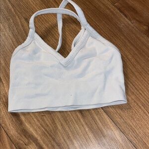ALO Yoga Light Gray Sports Bra